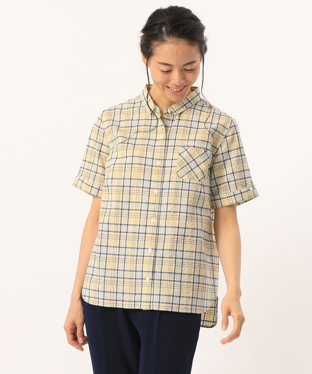 チェック柄シャツ