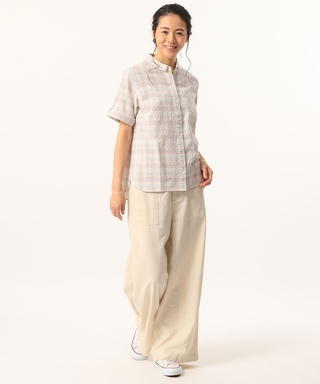 チェック柄シャツ