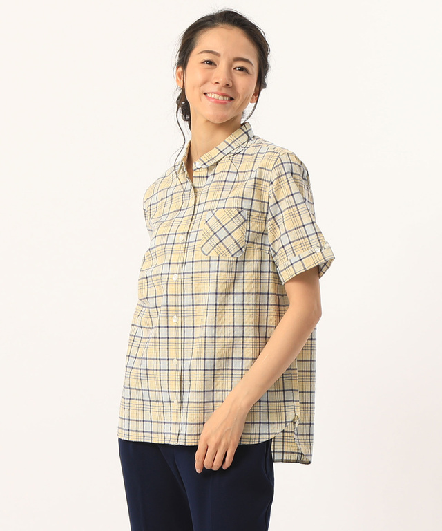 チェック柄シャツ