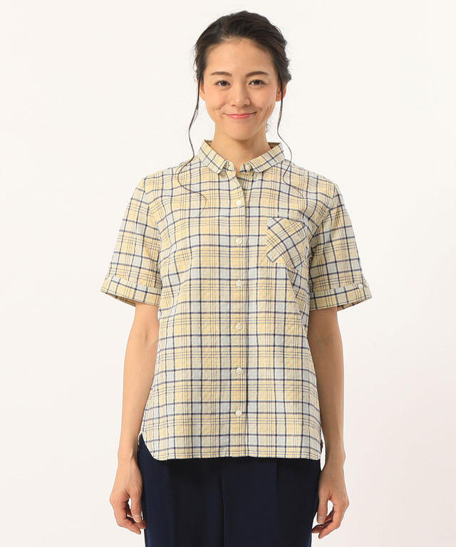 チェック柄シャツ