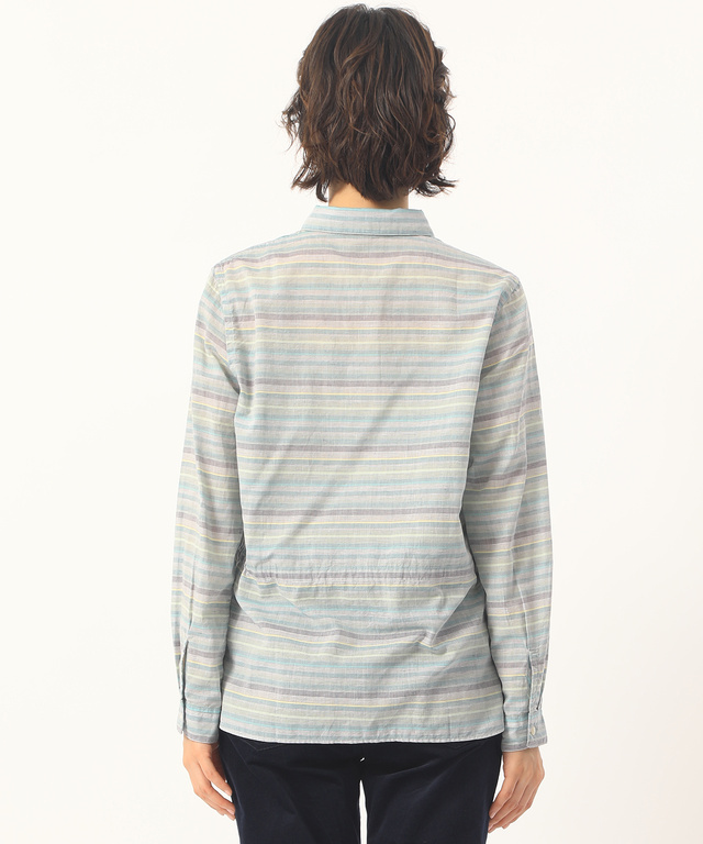 麻混サイドシャーリングシャツ