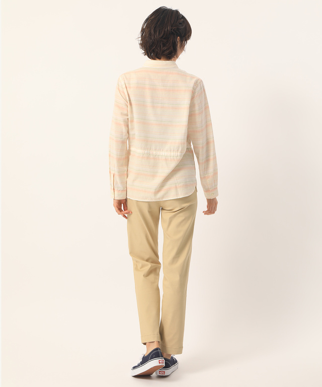 麻混サイドシャーリングシャツ