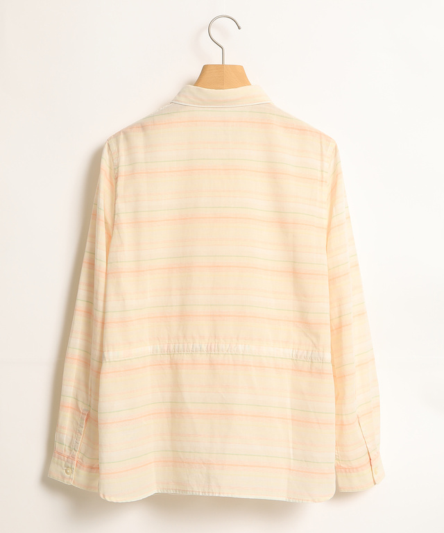 麻混サイドシャーリングシャツ