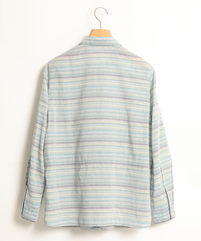 麻混サイドシャーリングシャツ
