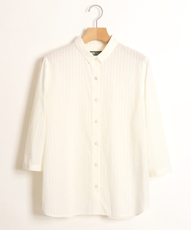 スノーコットン地柄シャツ
