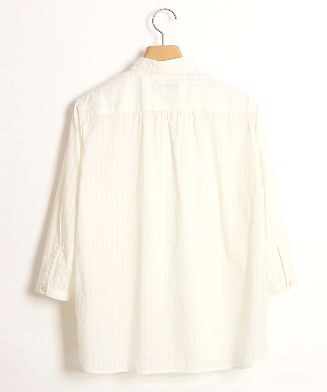 スノーコットン地柄シャツ