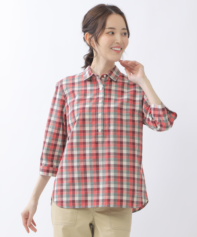 レディース グラデーションチェック プルオーバー シャツ通販 01 クロコダイル Crocodile 公式通販サイト