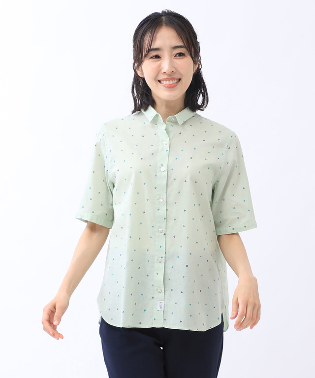 クローバー柄シャツ【日本製生地】