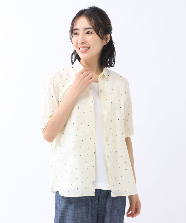 クローバー柄シャツ【日本製生地】