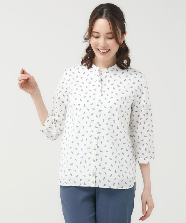 レディース フルーツプリント スナップボタン ブラウス通販 [200143109] クロコダイル(CROCODILE) 公式通販サイト