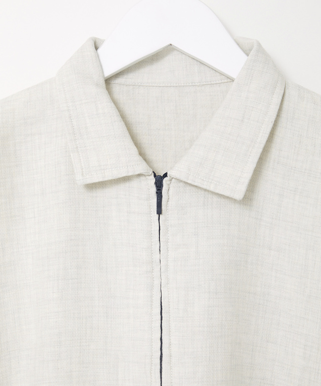 接結 ハーフジップ  プルオーバーブラウス 