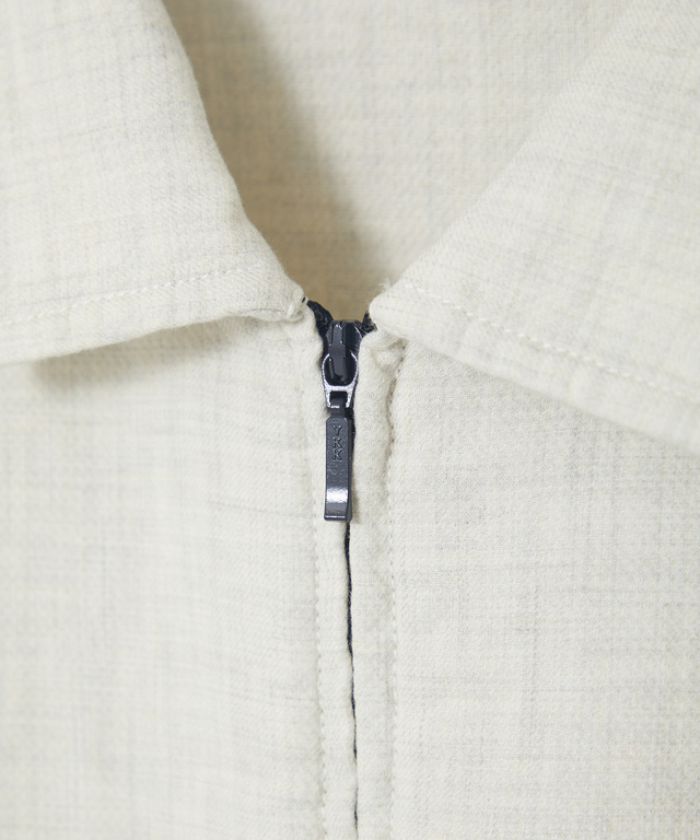 接結 ハーフジップ  プルオーバーブラウス 