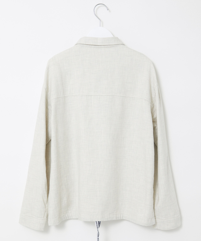 接結 ハーフジップ  プルオーバーブラウス 