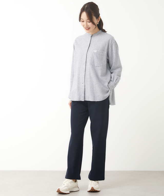 バンドカラー 微起毛 ブラウス