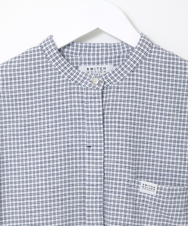 バンドカラー 微起毛 ブラウス