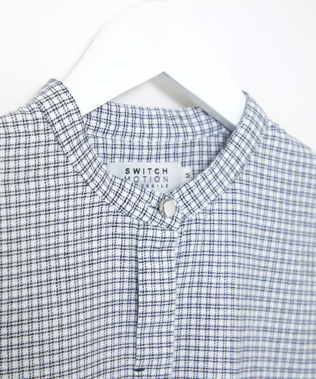 バンドカラー 微起毛 ブラウス