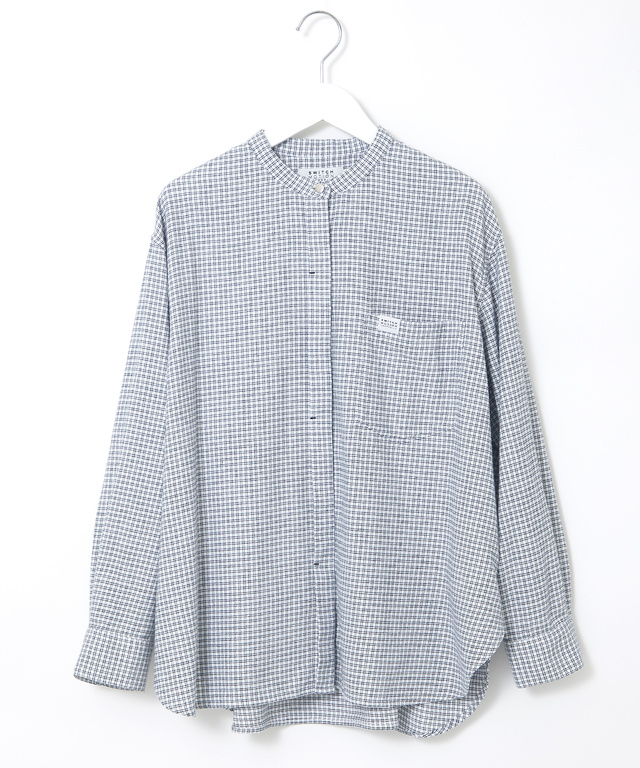 バンドカラー 微起毛 ブラウス