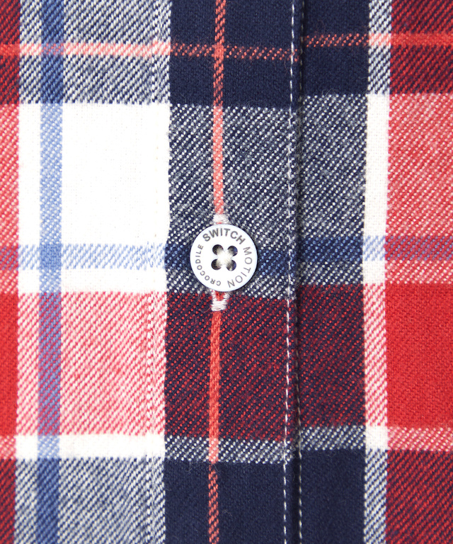 微起毛 チェック柄 ブラウス