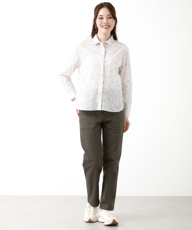 花柄 プリント ブラウス