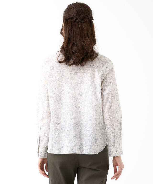 花柄 プリント ブラウス