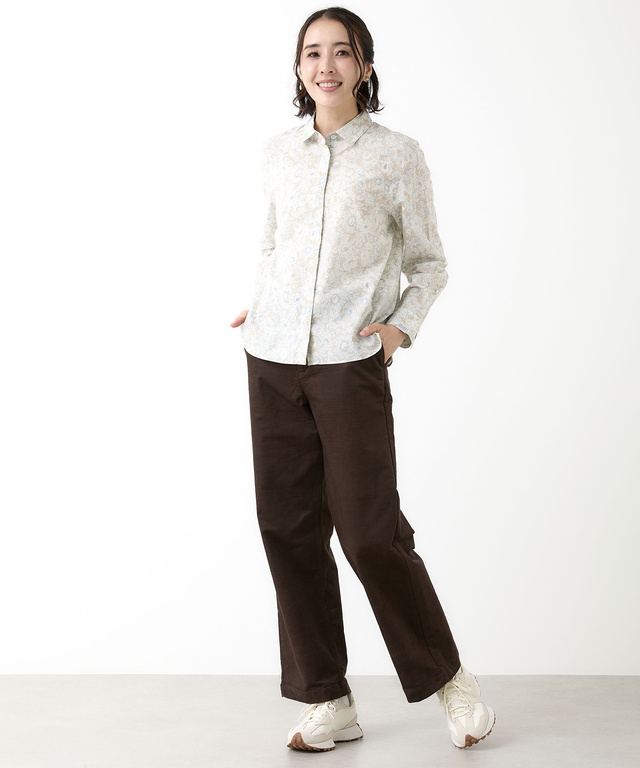 花柄 プリント ブラウス