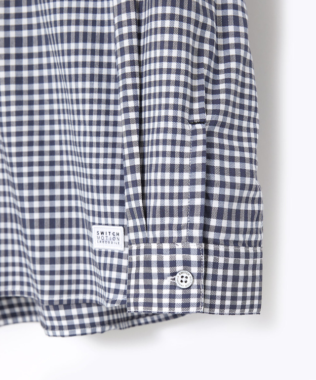 微起毛 ギンガムチェック柄 ブラウス