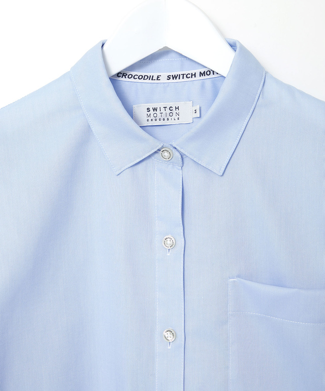 ノンアイロン コットン 無地 ブラウス【シワになりにくい】