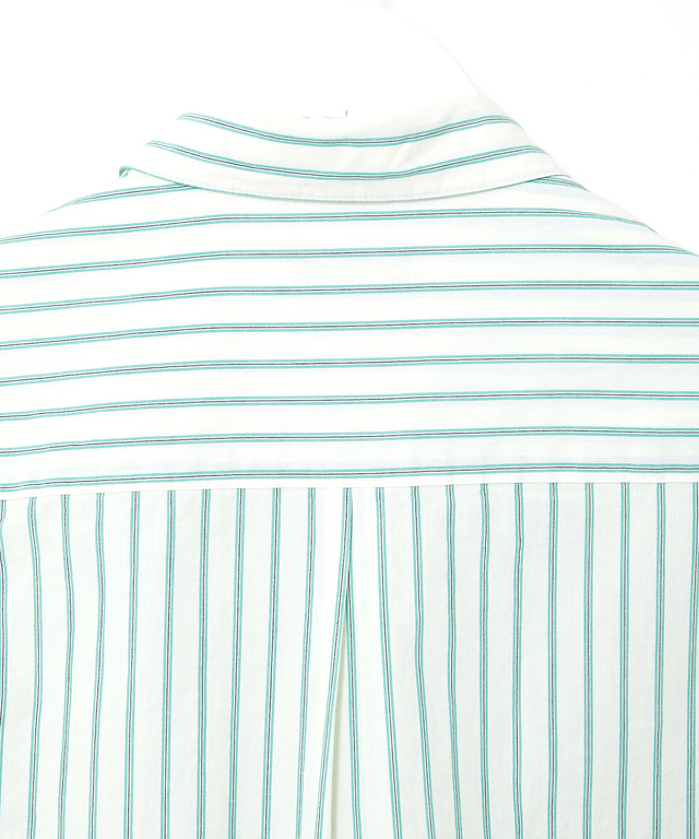 スノーコットン ストライプ 七分袖 シャツ【接触冷感】