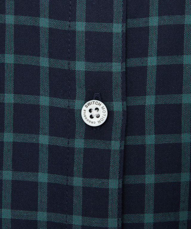 コットン デザイン 七分袖 シャツ