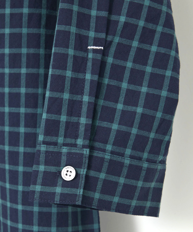 コットン デザイン 七分袖 シャツ