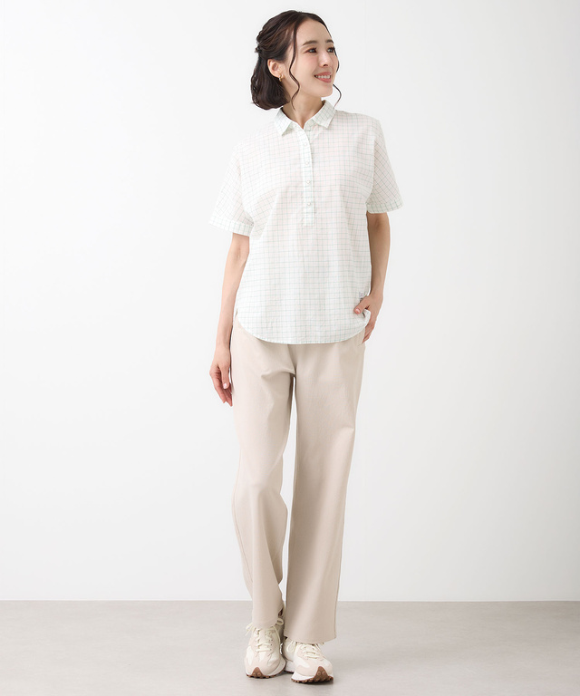 グラフチェック柄 プルオーバー ブラウス