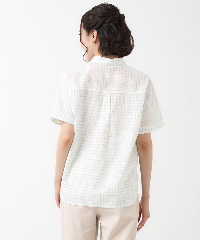 グラフチェック柄 プルオーバー ブラウス