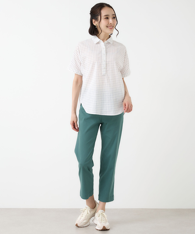 グラフチェック柄 プルオーバー ブラウス