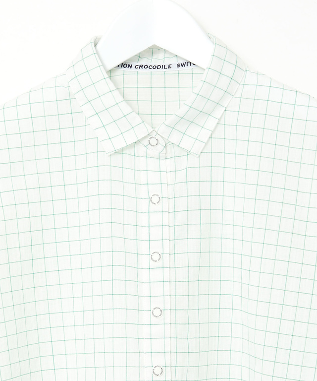 グラフチェック柄 プルオーバー ブラウス