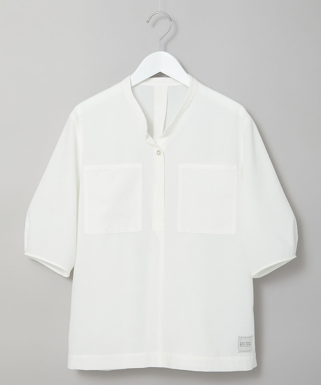 袖タックデザイン プルオーバー ブラウス