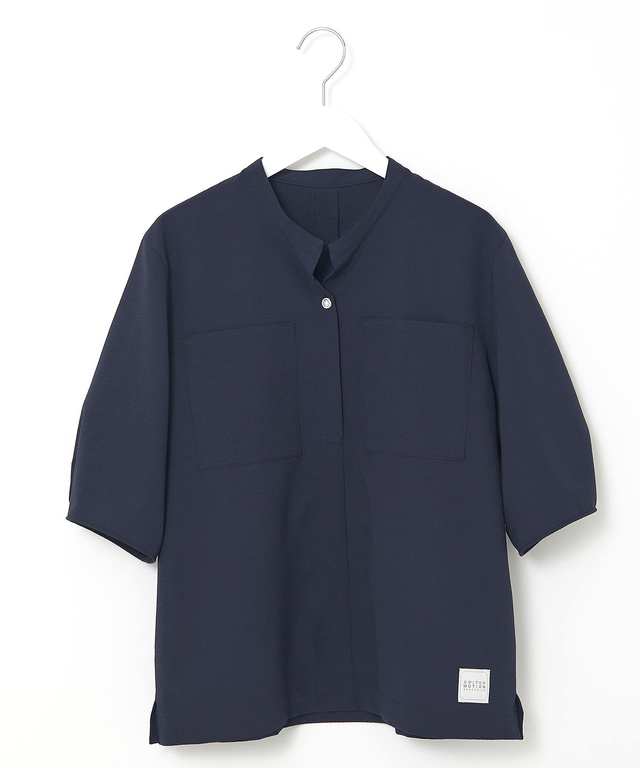 袖タックデザイン プルオーバー ブラウス