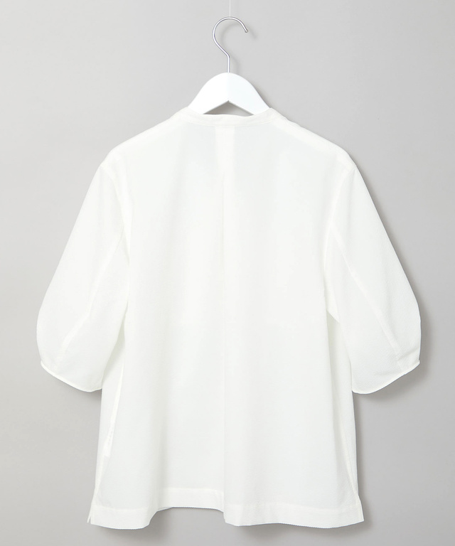 袖タックデザイン プルオーバー ブラウス