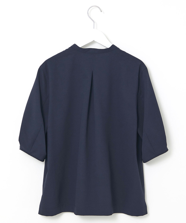 袖タックデザイン プルオーバー ブラウス