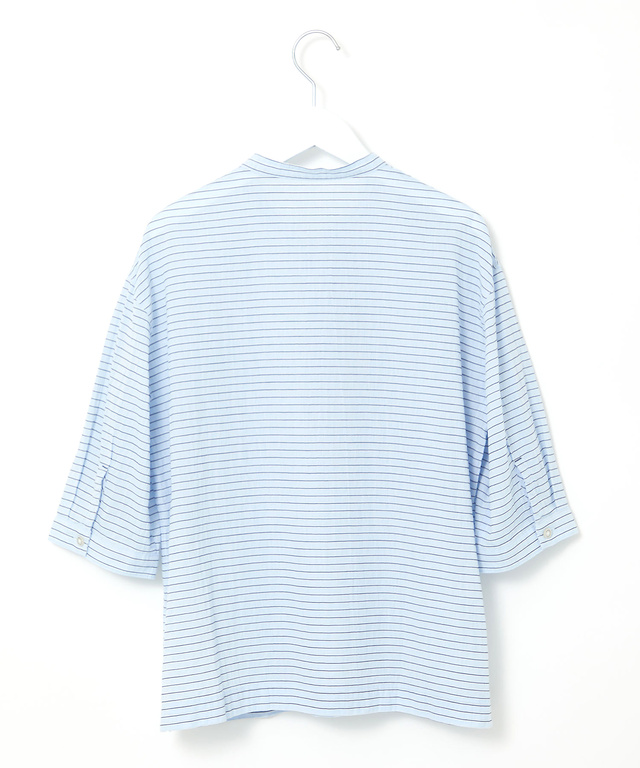 スノーコットン ボーダー プルオーバー ブラウス【接触冷感】