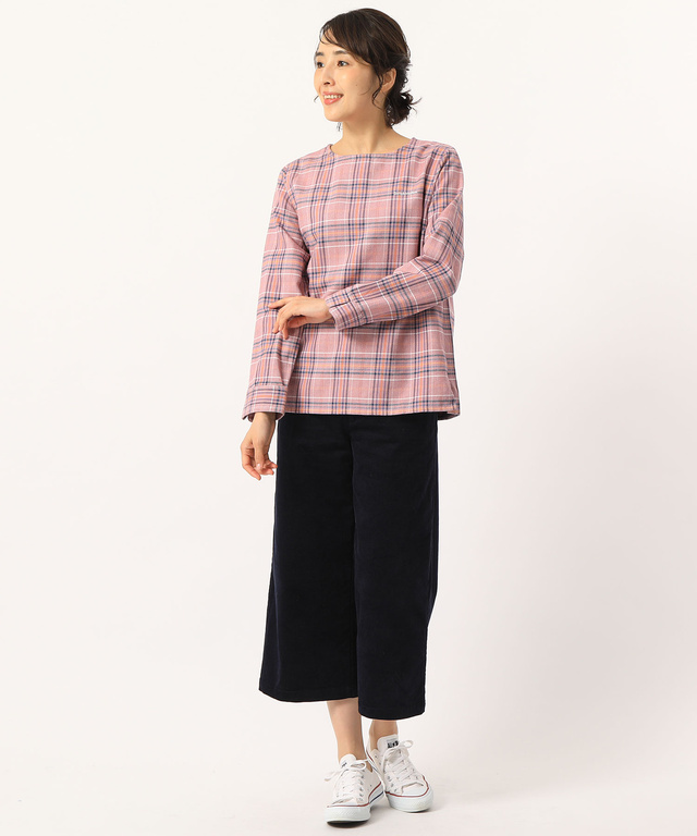 イージーチェックプルオーバーシャツ
