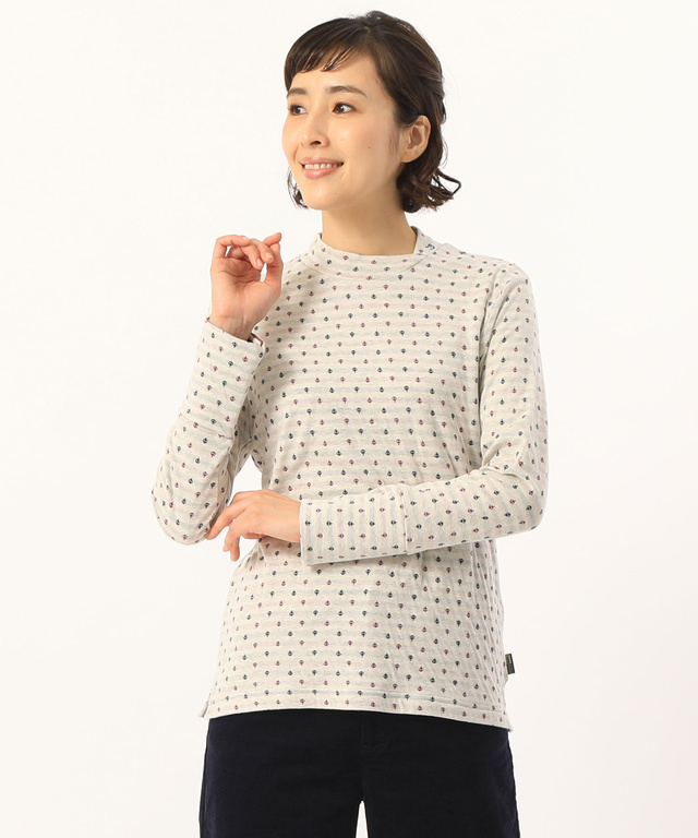 接結ハイネックTシャツ