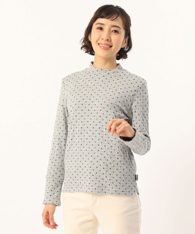 接結ハイネックTシャツ