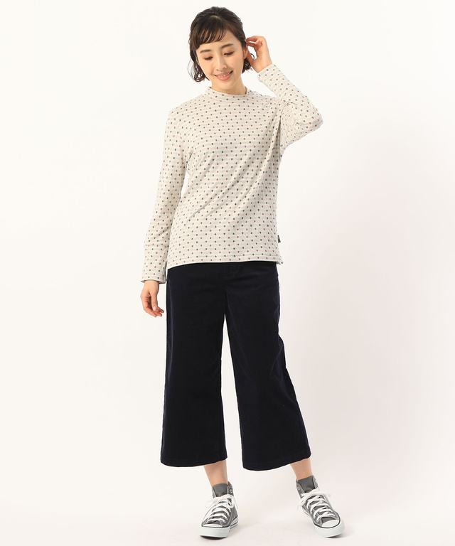 接結ハイネックTシャツ
