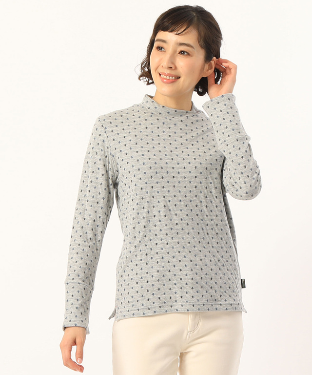 接結ハイネックTシャツ
