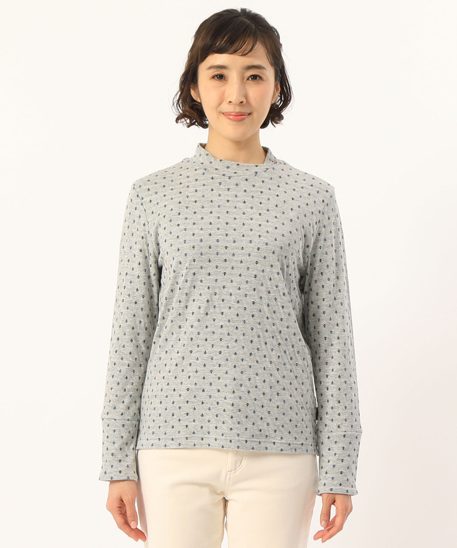 接結ハイネックTシャツ