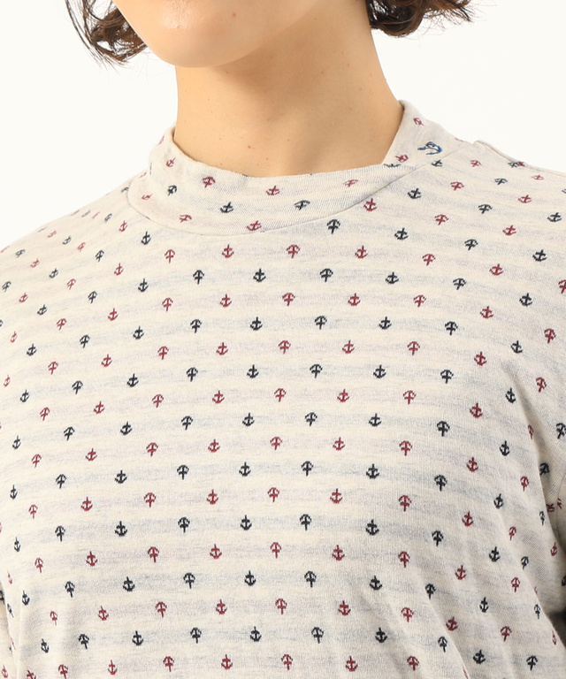 接結ハイネックTシャツ