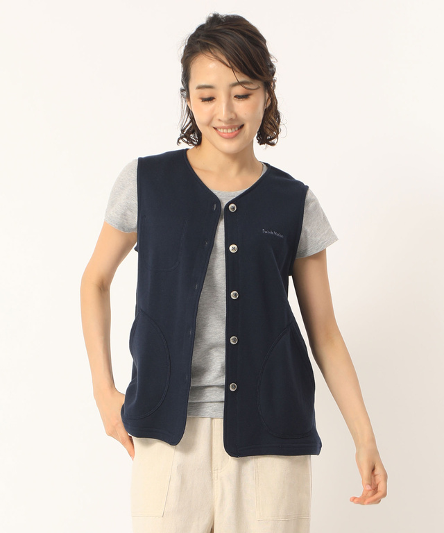 裏毛カットベスト