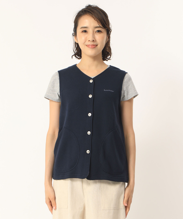 裏毛カットベスト