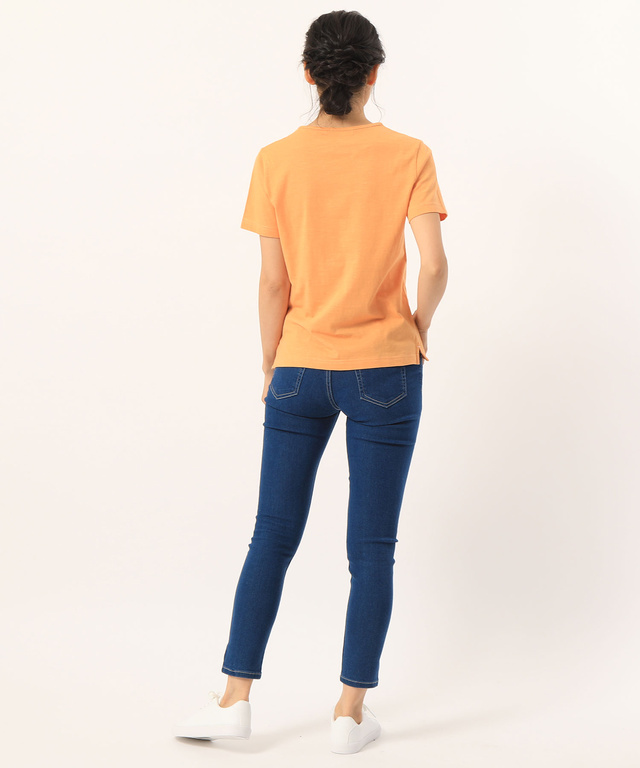 ロゴ刺繍プリントTシャツ