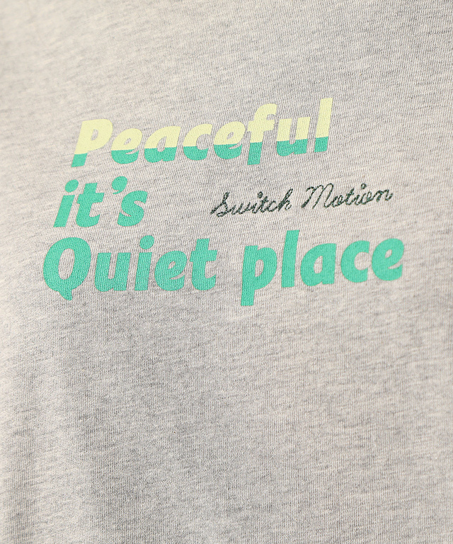 ロゴ刺繍プリントTシャツ